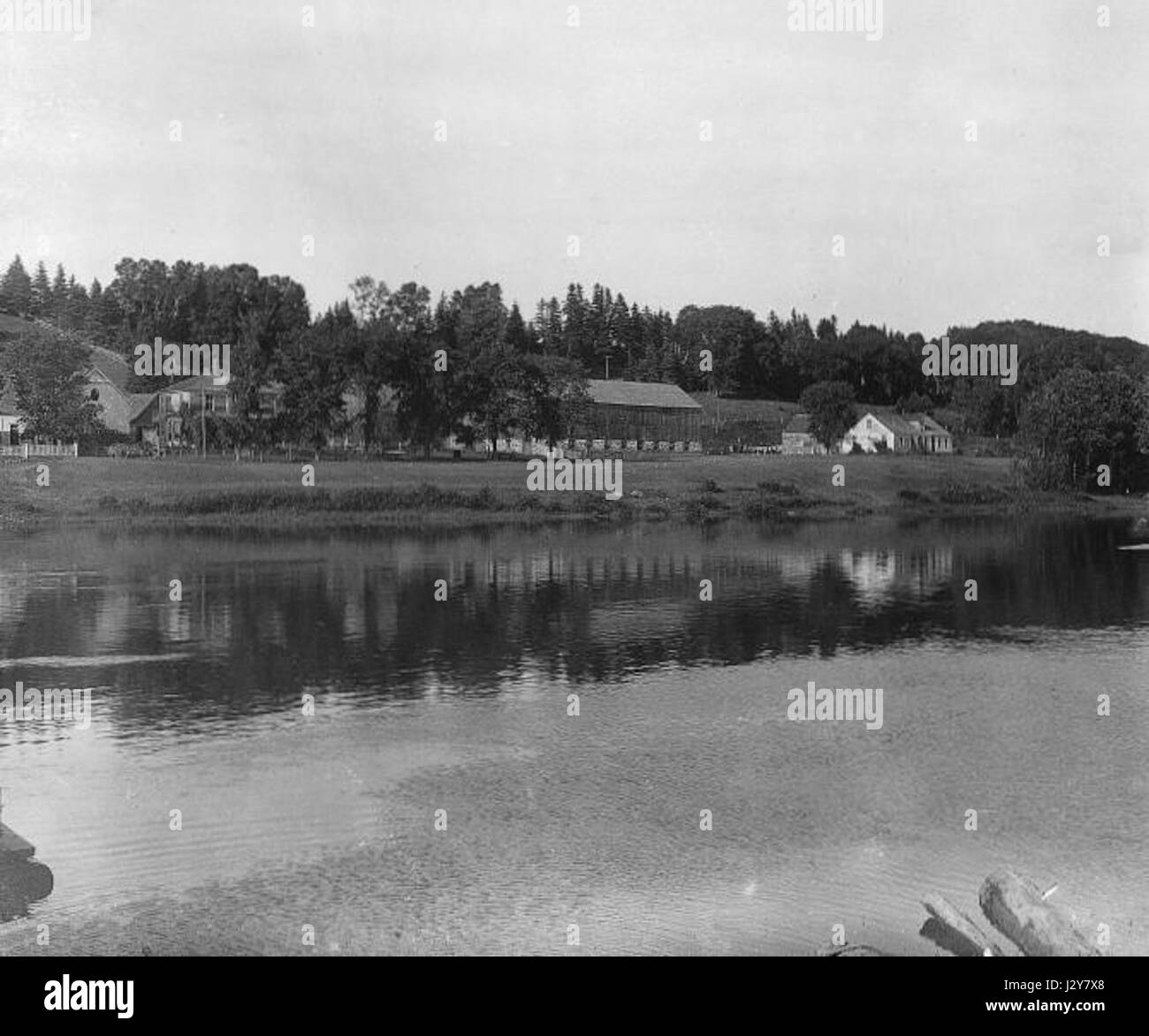 Blackville, New Brunswick, Canada, nel 1915, rappresenta probabilmente un riferimento storico alla città o a un evento o scena specifico di quell'anno. Foto Stock