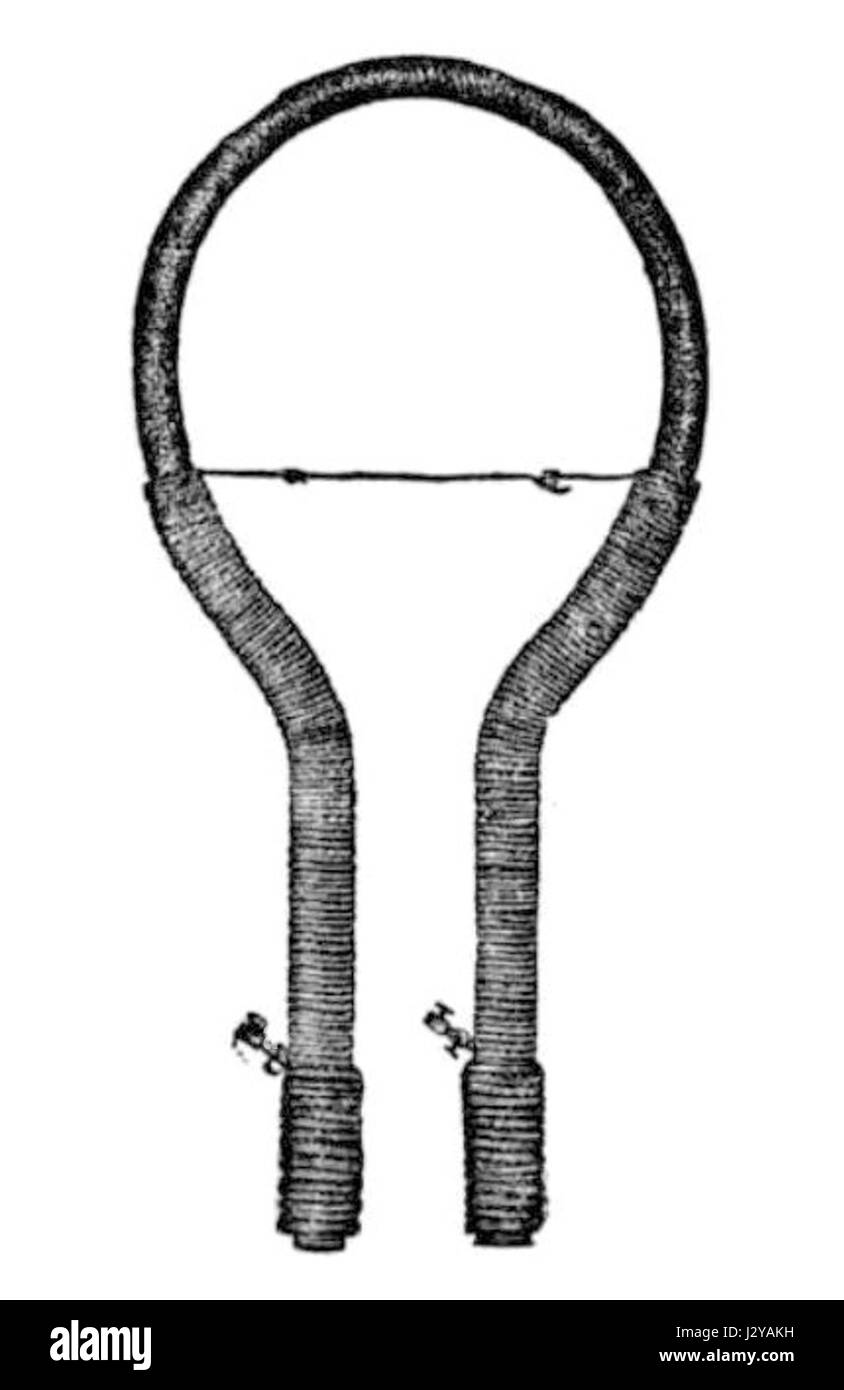*La prima bobina di induzione di Callan* si riferisce a uno sviluppo chiave nel campo dell'ingegneria elettrica. La bobina a induzione era uno strumento importante per generare alte tensioni nei primi esperimenti scientifici, gettando le basi per ulteriori innovazioni nell'elettromagnetismo. Foto Stock