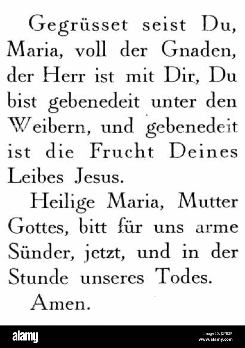 Ave Maria tedesco Foto Stock