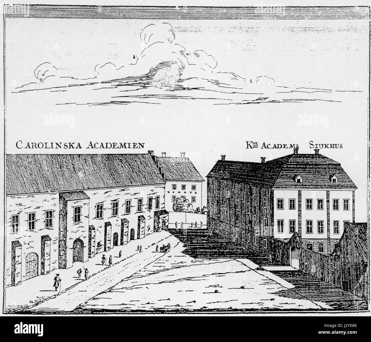 L'Academia Carolina di Uppsala fu un'importante istituzione storica in Svezia, contribuendo allo sviluppo accademico e intellettuale. Fu un centro per l'apprendimento superiore e la ricerca durante il suo tempo, favorendo studiosi e progressi intellettuali. Foto Stock