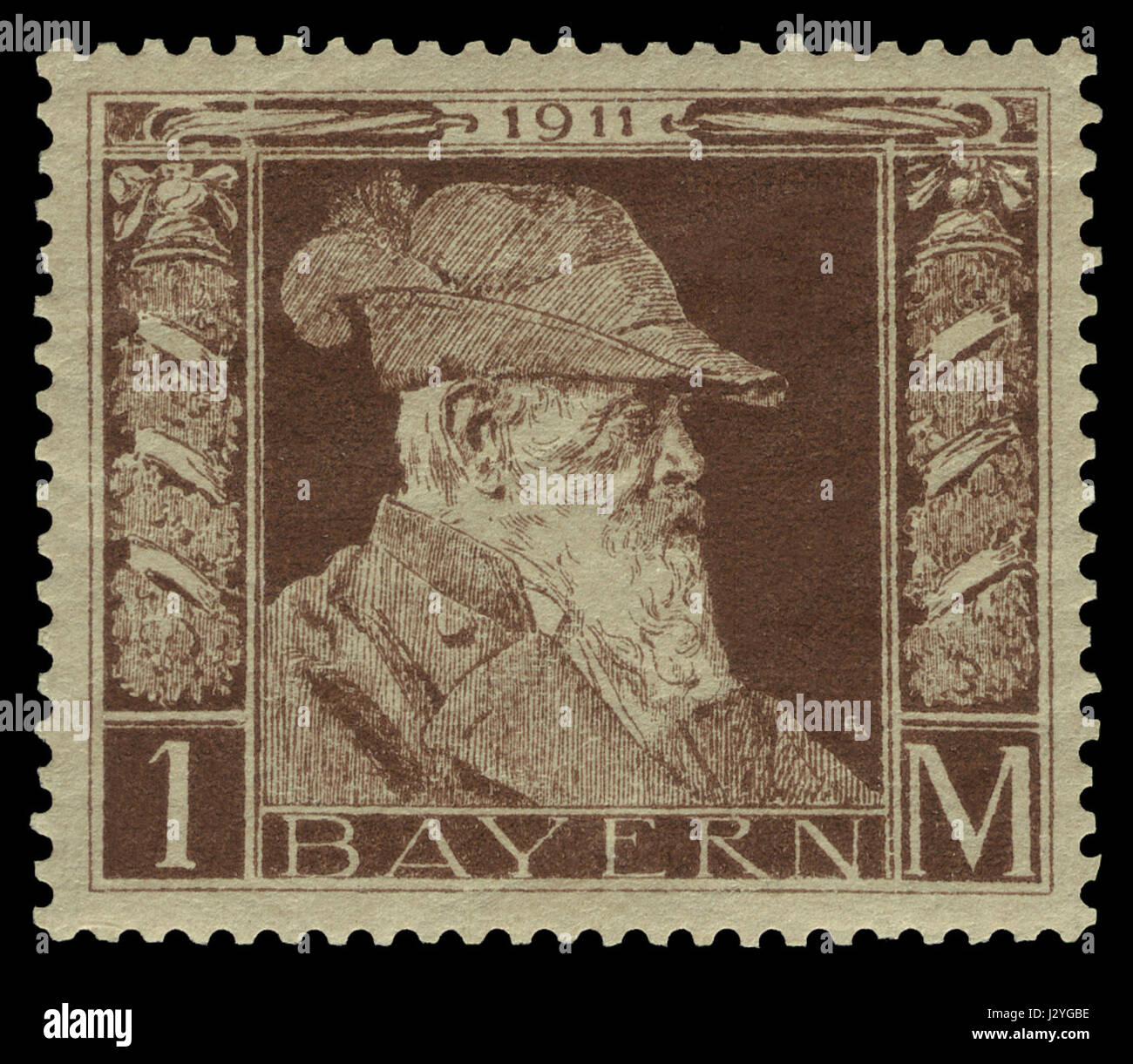Bayern 1911 86 i Prinzregent Luitpold si riferisce a una storica moneta bavarese coniata nel 1911 con l'immagine del principe reggente Luitpold. Questa moneta è un importante oggetto numismatico che riflette il significato politico e storico della Baviera all'inizio del XX secolo. Foto Stock