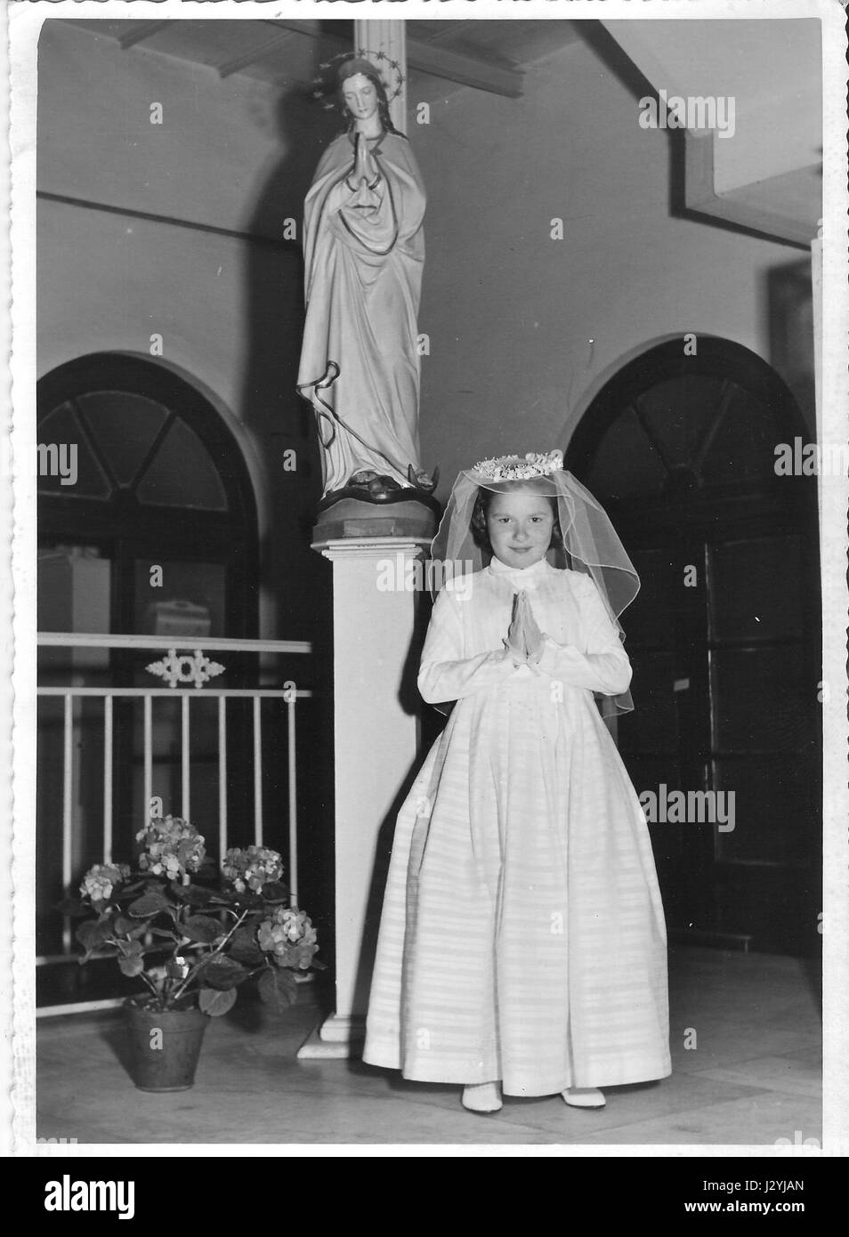Napoli, Italia 1950 - la Prima Comunione Foto Stock