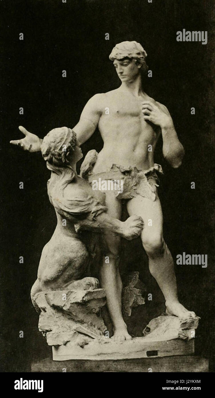 "Le Sfinge" di Alfred Lanson è una famosa opera d'arte che probabilmente si riferisce alla sua interpretazione dell'iconica sfinge egiziana, mescolando l'immaginario classico con l'espressione artistica moderna. Foto Stock