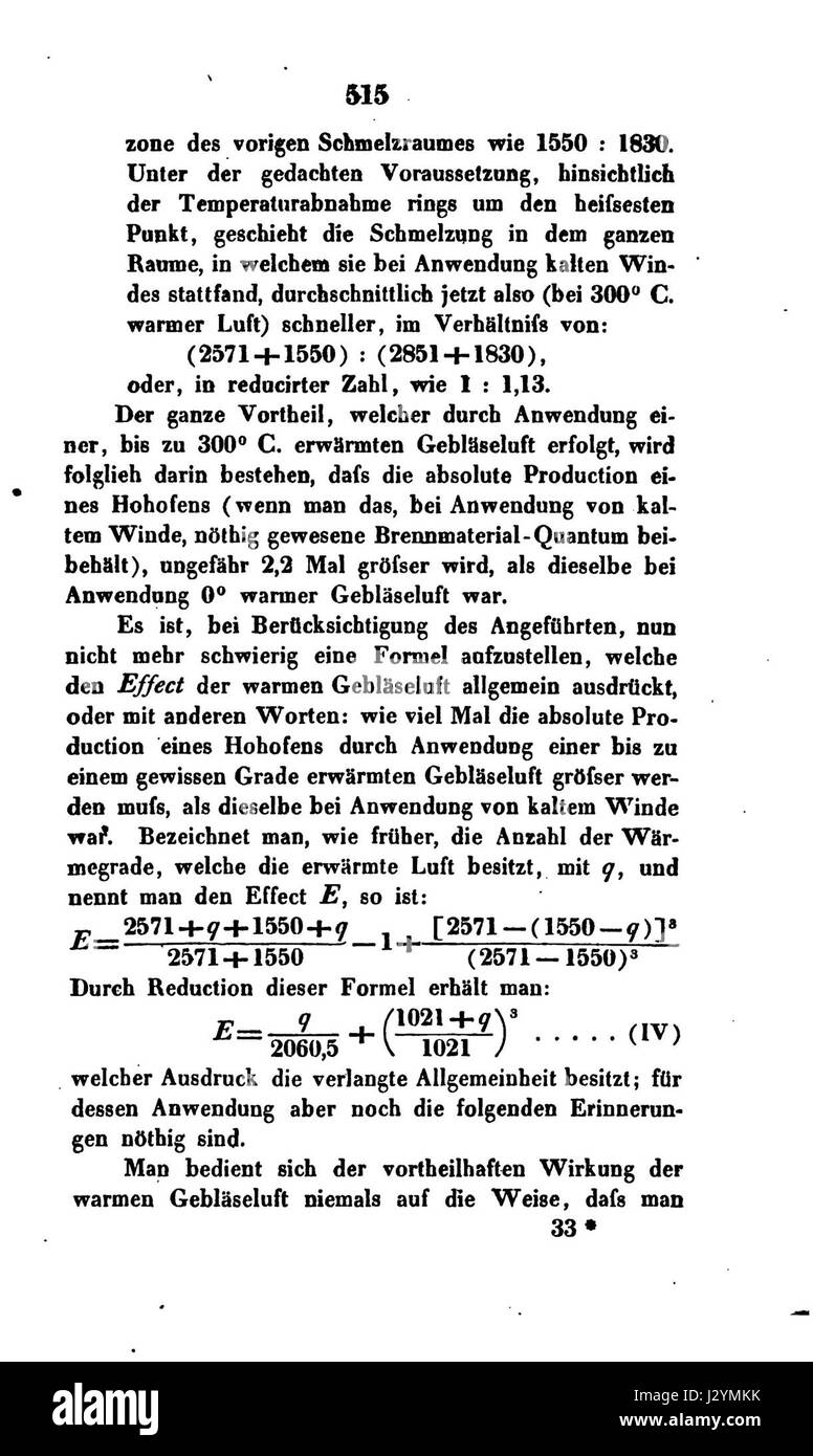 Un articolo scientifico della rivista 'Annalen der Physik' pubblicato nel 1843, volume 529, che contribuisce al campo della fisica con progressi nella conoscenza scientifica durante l'inizio del XIX secolo. Include ricerche pionieristiche e scoperte in fisica. Foto Stock