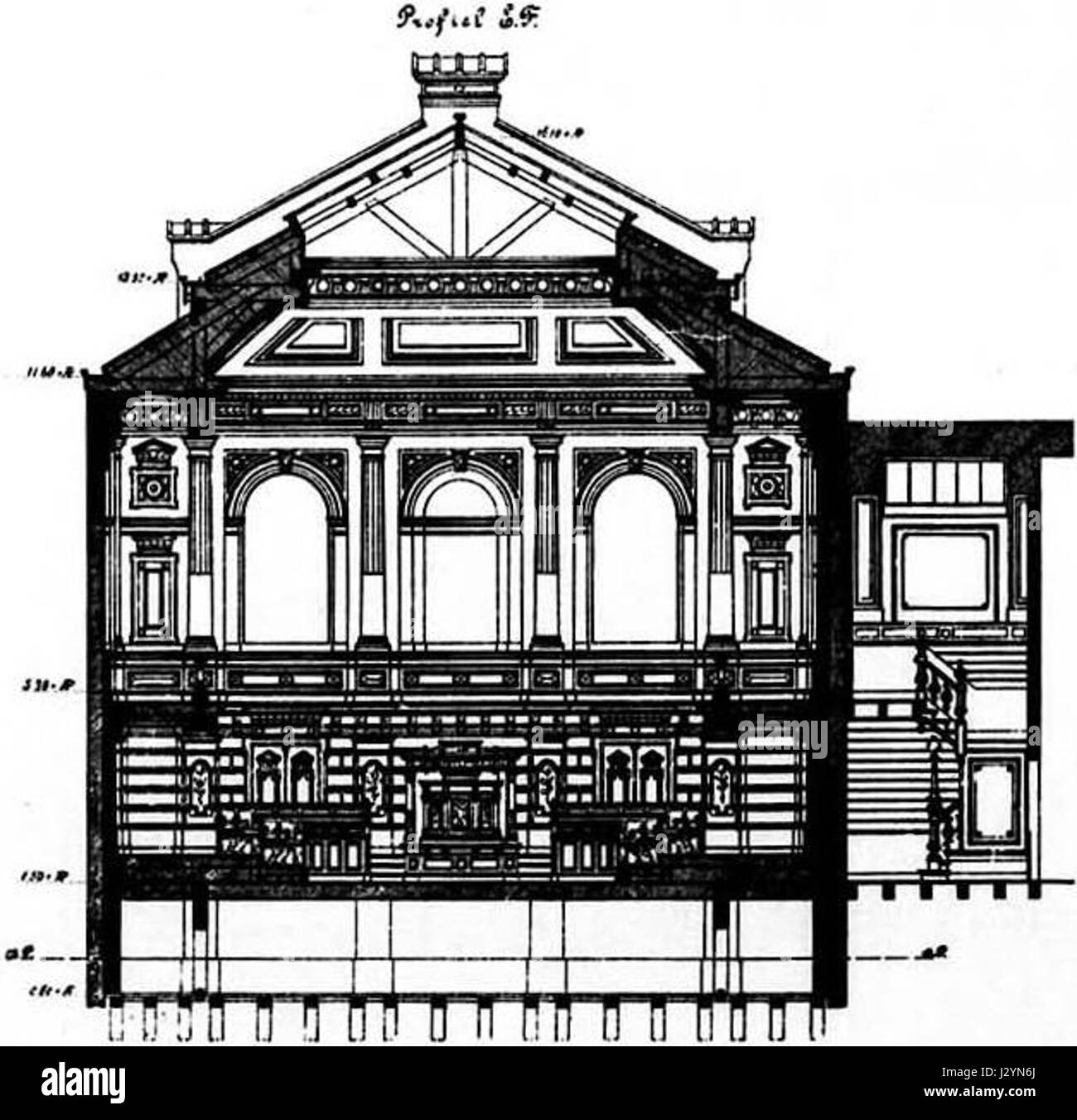 Auditorium sezione di uva Foto Stock