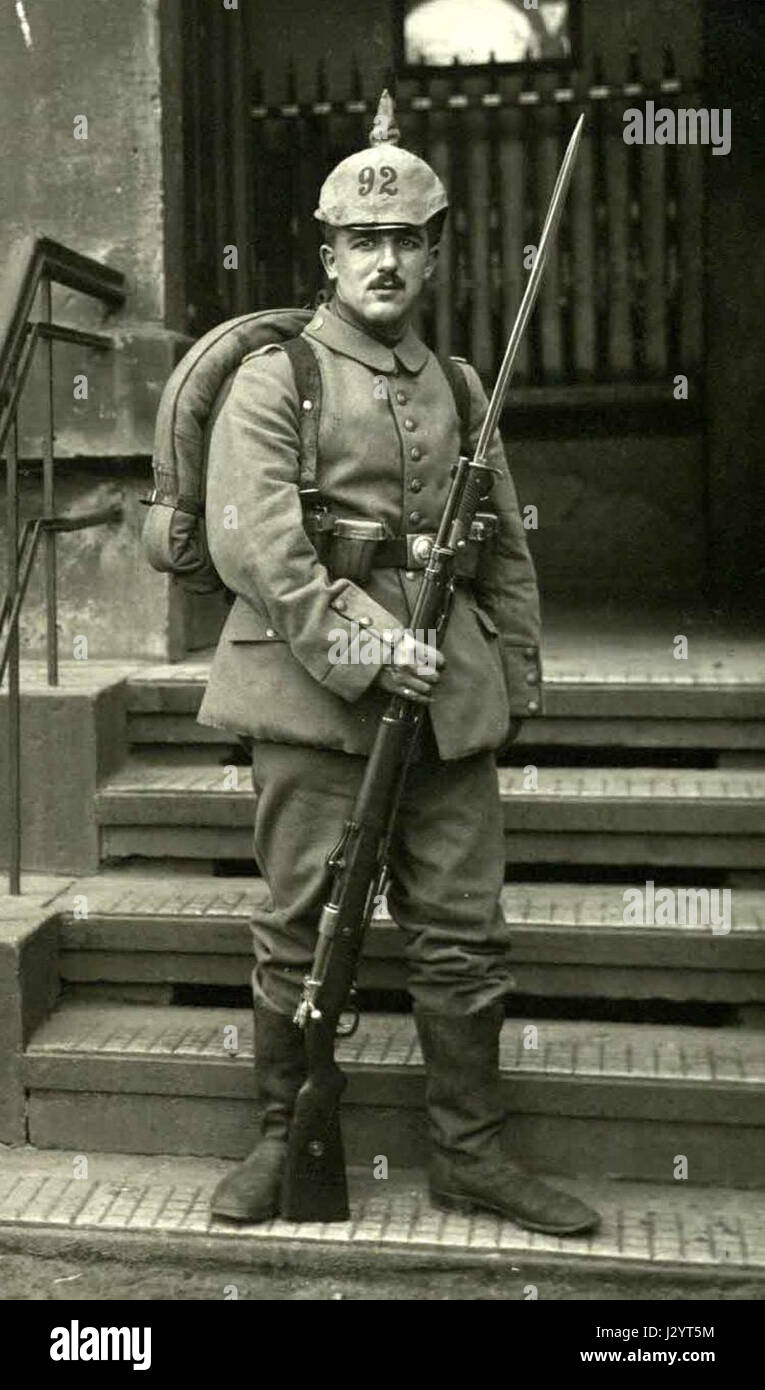Braunschweig Soldat BS-Inf.-REG. 92 7 H XVI F IV 2 (Stadtarchiv Braunschweig) Foto Stock