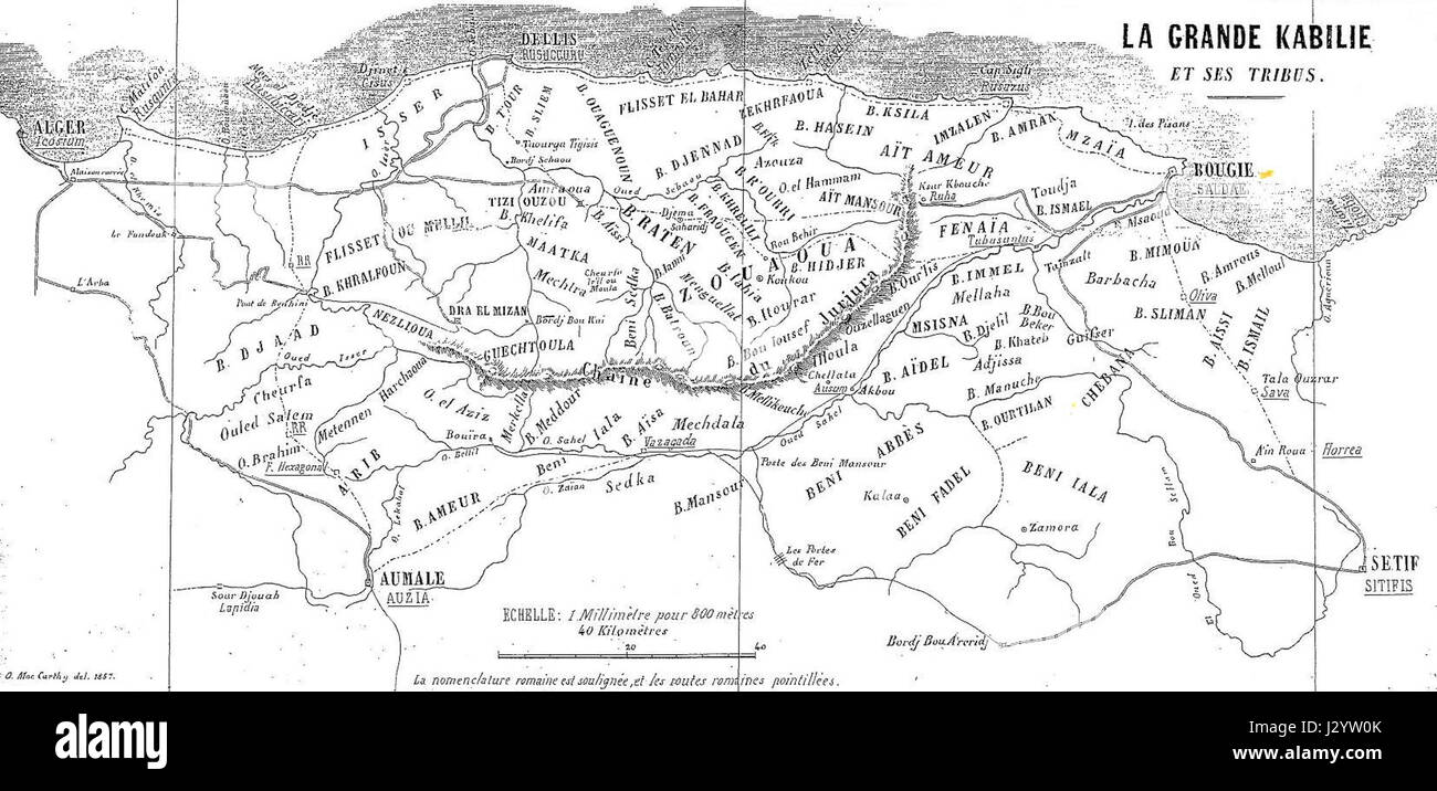 CartedelaKabylie Foto Stock