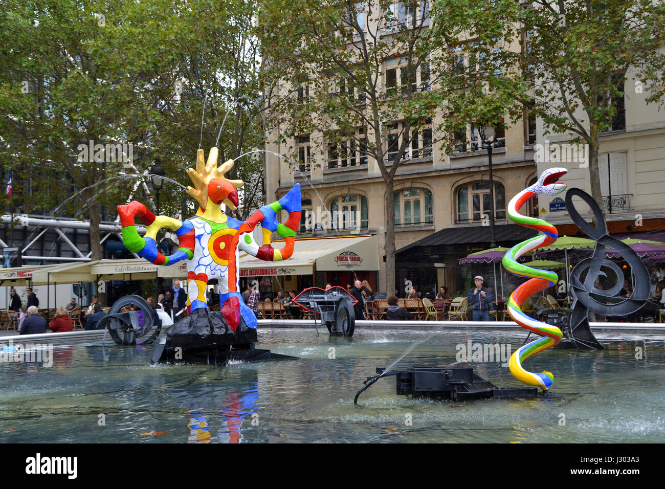 Fontana Stravinsky a Parigi, Francia Foto Stock