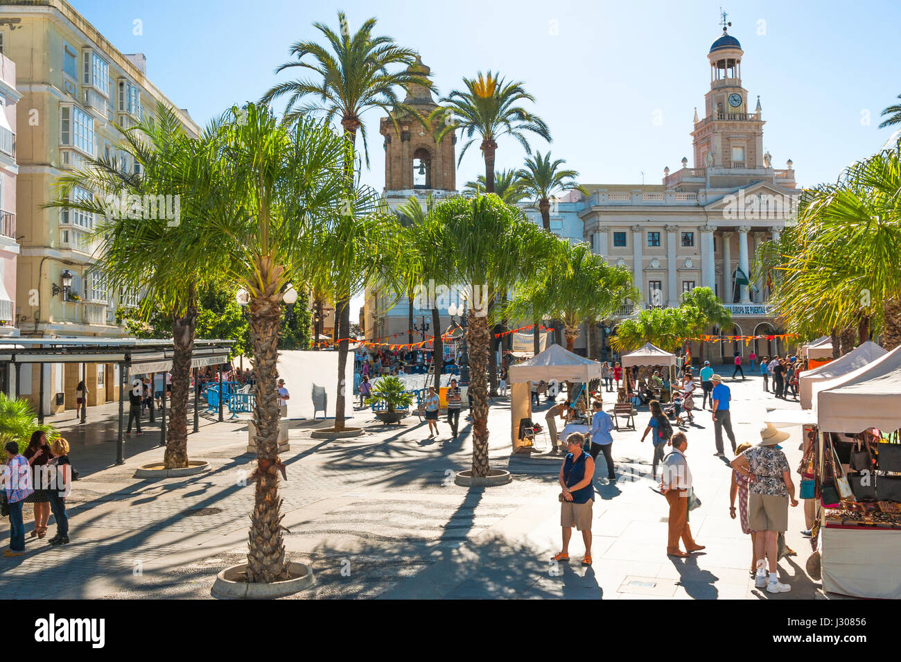 Municipio di Cádiz, Plaza de San Juan de Dios, Andalusia, Spagna Foto Stock