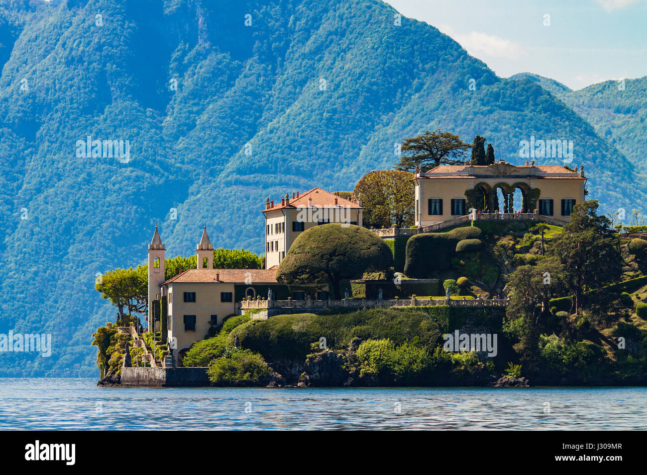 Villa del Balbianello sul lago di Como in Italia Foto Stock