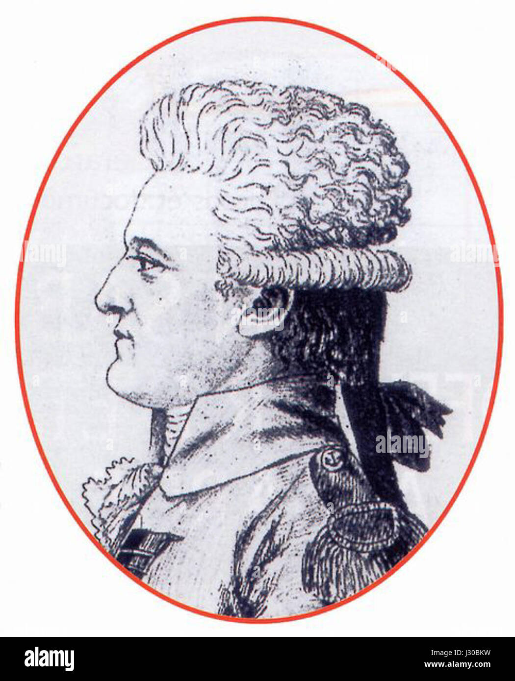 L'ammiraglio Pierre-Charles Villeneuve era un ufficiale di marina francese noto per il suo ruolo nella battaglia di Trafalgar nel 1805. Era il comandante della flotta francese e catturato dagli inglesi dopo la sconfitta. Foto Stock