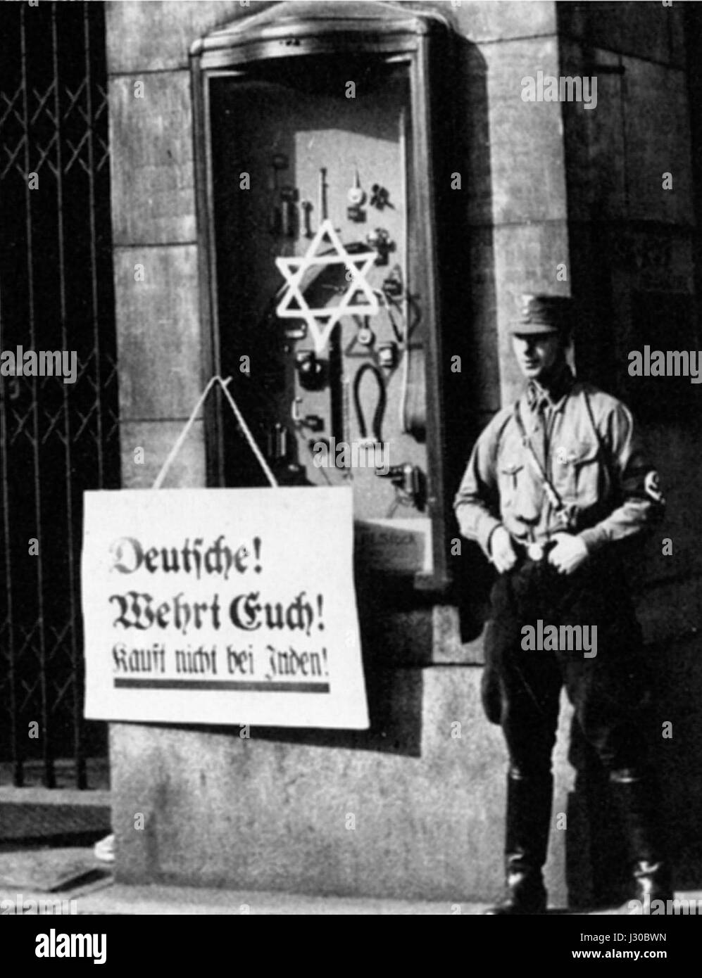 Antisemitisme Duitsland 1933 Foto Stock