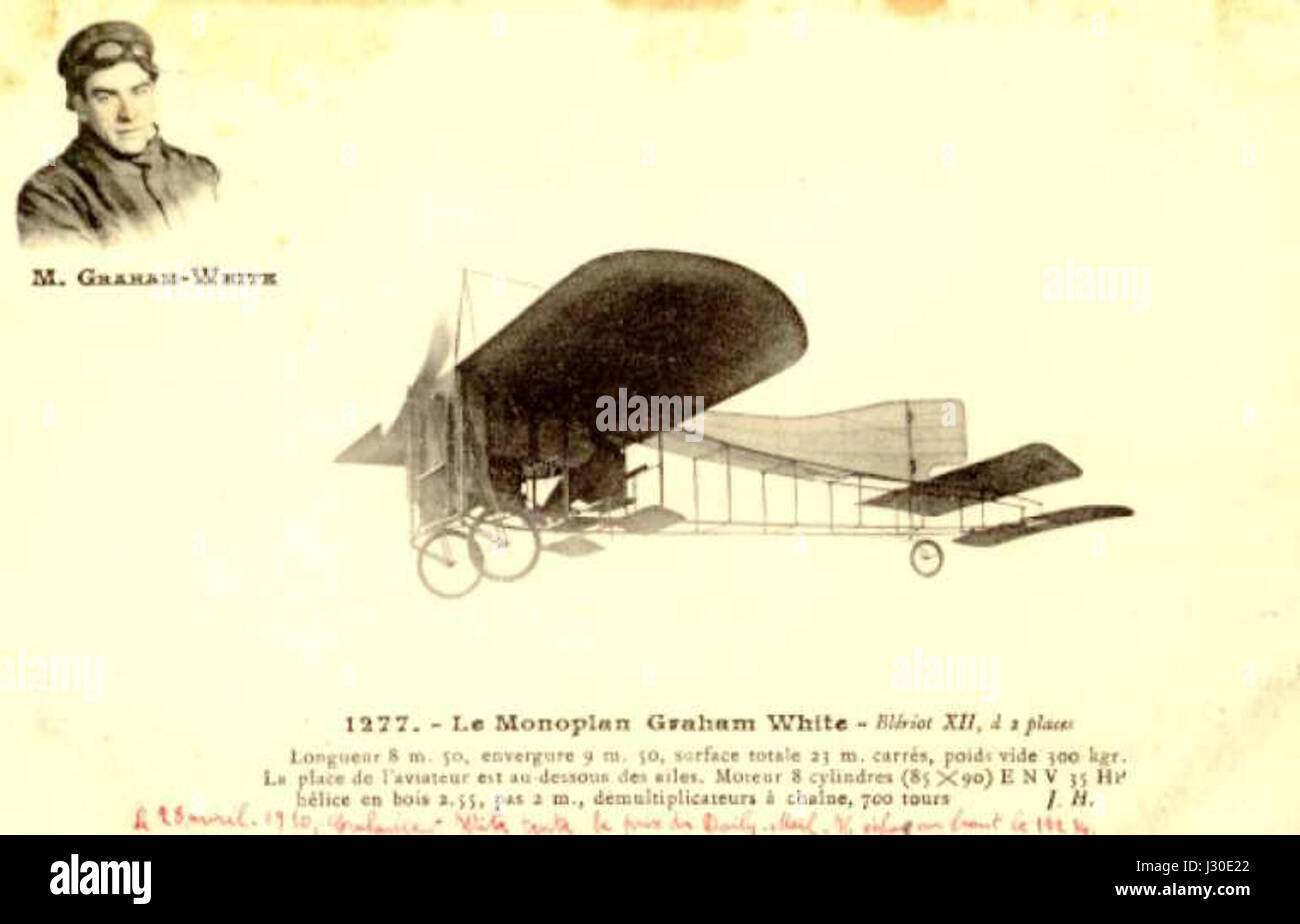 Il Bleriot XII 27 è un modello di aviazione precoce. Rappresenta i progressi nella tecnologia di volo all'inizio del XX secolo, contribuendo allo sviluppo della progettazione di aeromobili. Foto Stock