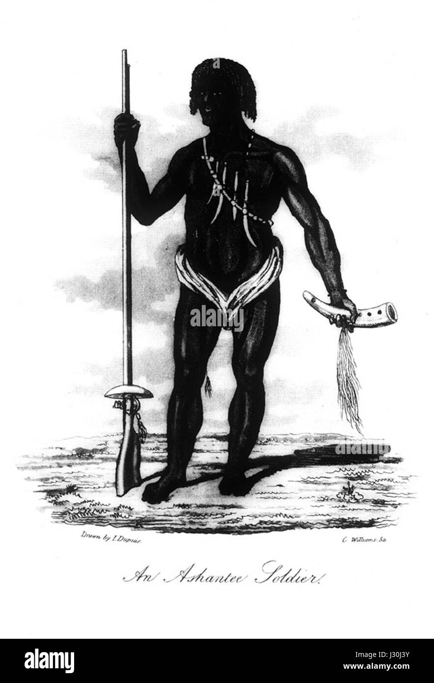 Soldato di Ashanti Foto Stock