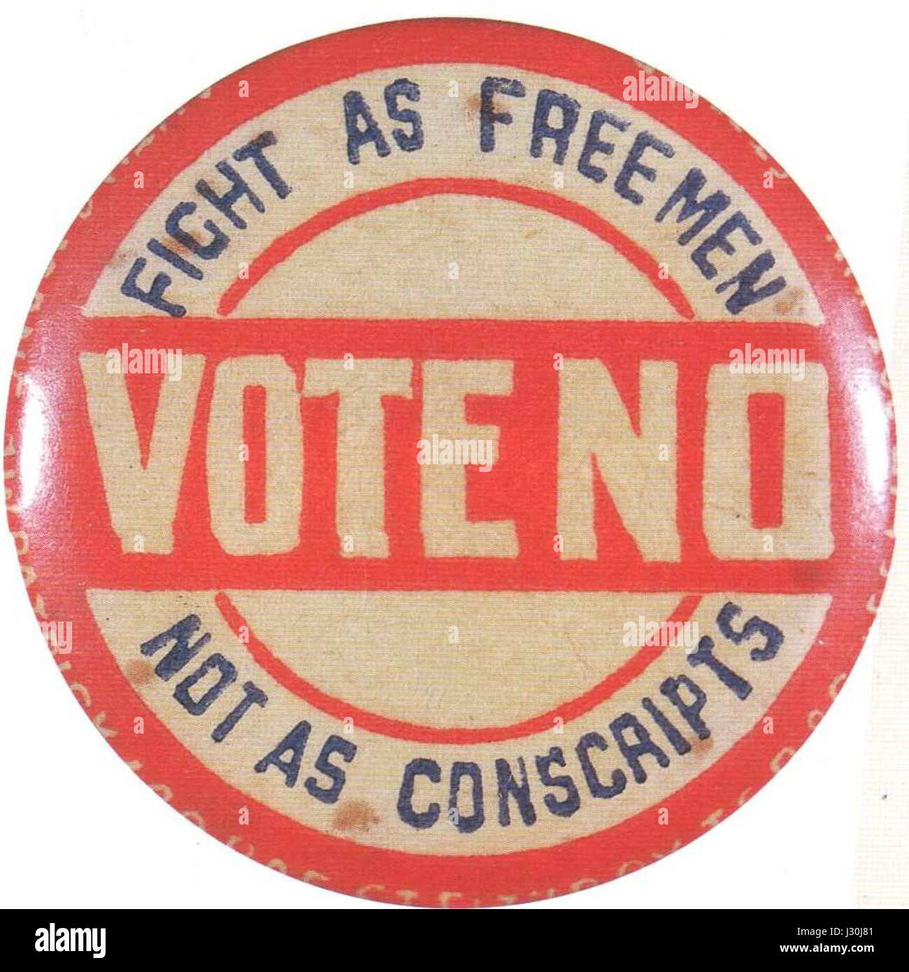 Anti-coscrizione badge Foto Stock