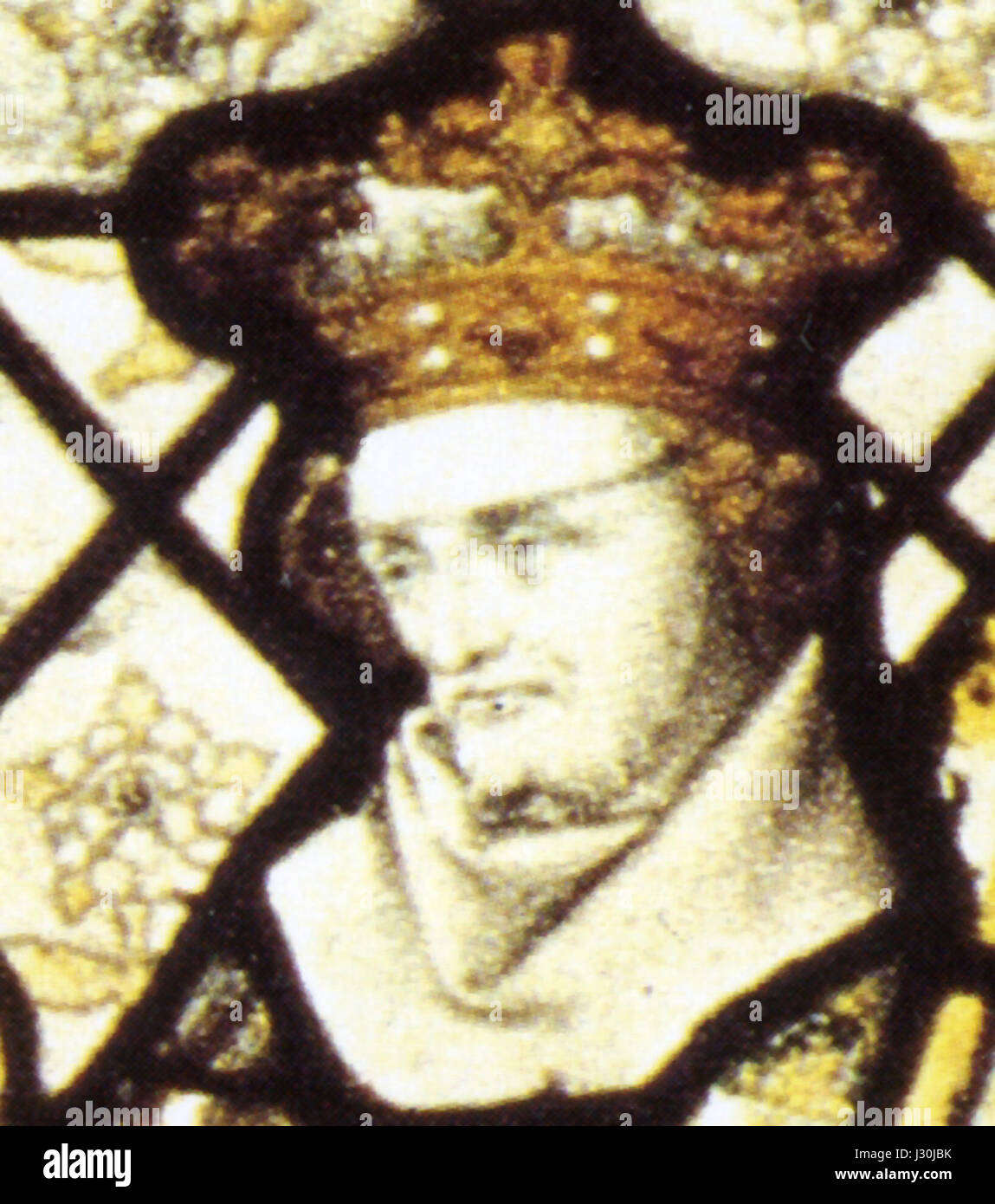 Questa dettagliata rappresentazione di Athelstan, raffigurata nella All Souls College Chapel, evidenzia la figura del primo re inglese, noto per il suo ruolo nell'unificazione dell'Inghilterra durante il IX secolo. Foto Stock