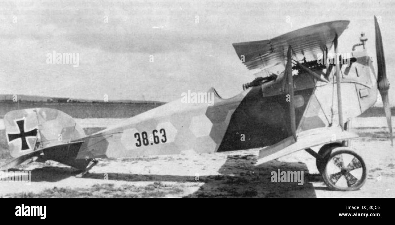 L'Aviatik D i era un aereo da caccia tedesco utilizzato durante la prima guerra mondiale, noto per il suo ruolo nel combattimento aereo, faceva parte del LuftstreitkrÃ¤fte, il servizio aereo tedesco. Foto Stock
