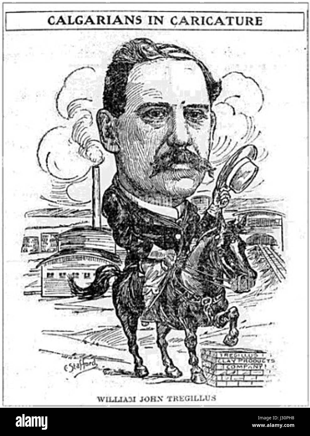 La caricatura di William Giovanni da Calgary News telegramma 5 Maggio 1913 Foto Stock