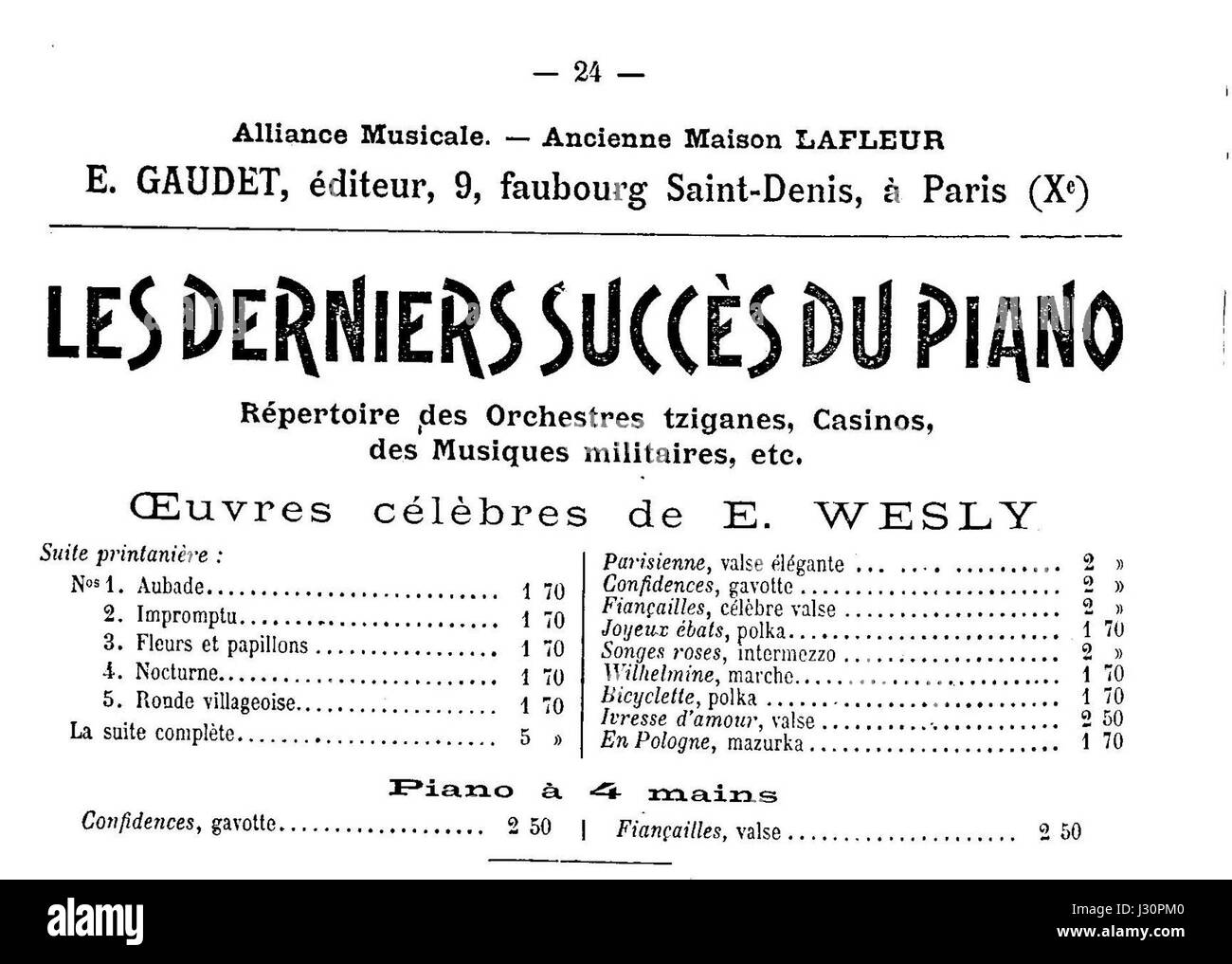 L'immagine intitolata "Annonce-Gaudet-21" rappresenta probabilmente una pubblicità vintage o un annuncio con un significato storico o artistico, spesso riflettendo lo stile e il design del periodo. Foto Stock