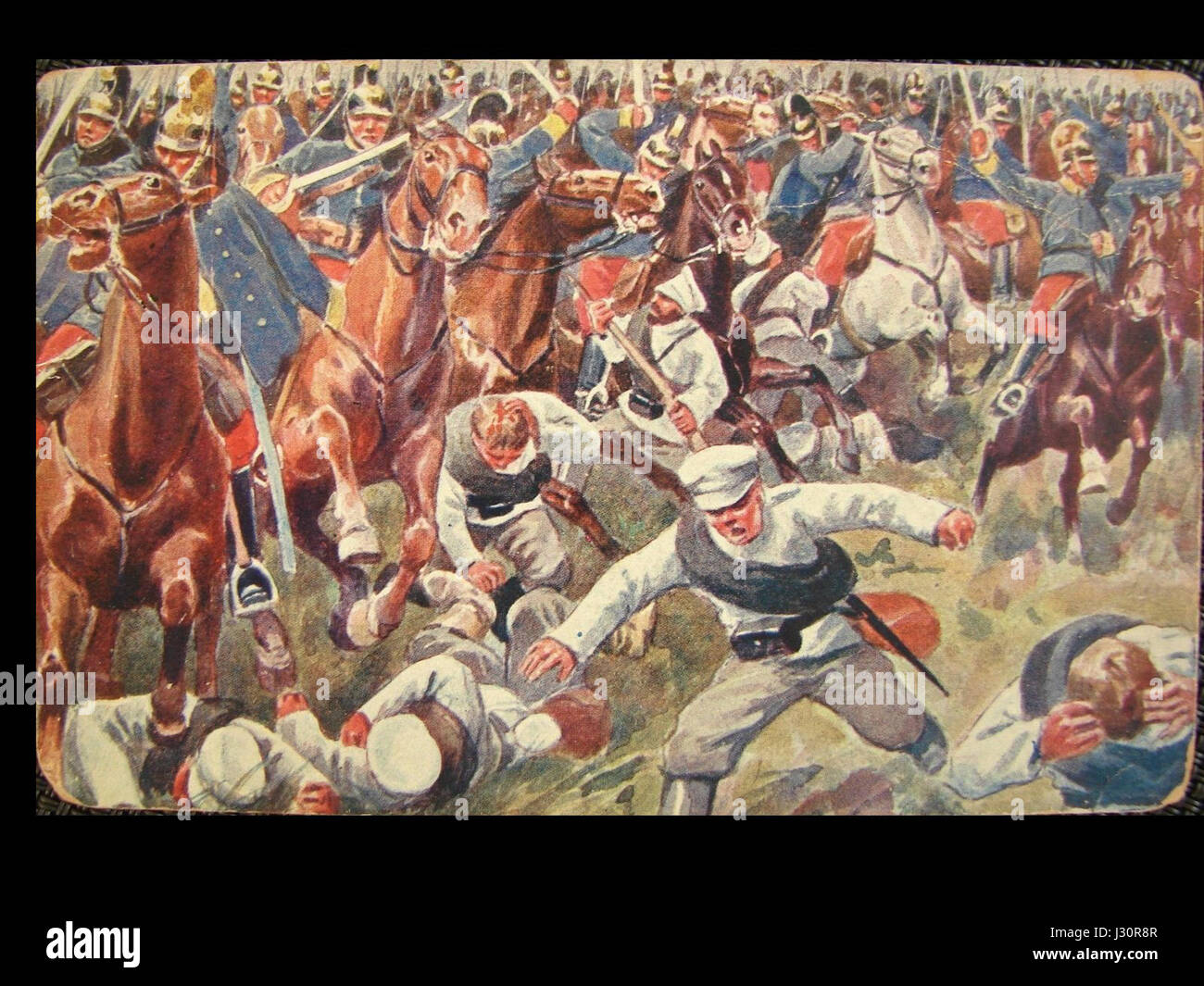 Carte Postale battaglia von Krasnik c1914 parte anteriore Foto Stock