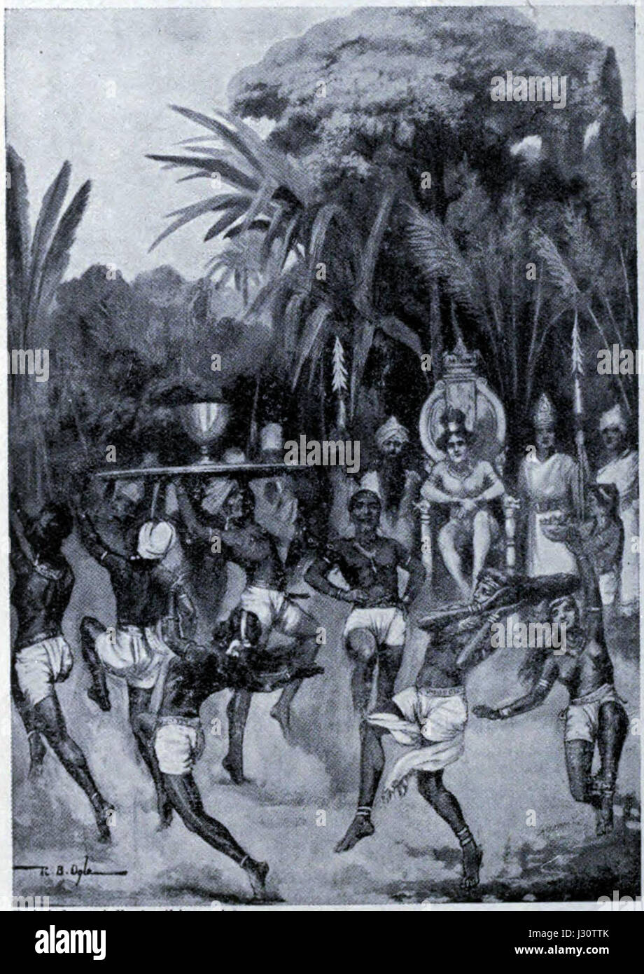 Questo evento segna la dichiarazione di pace da parte di un inviato del re Asoka, un antico sovrano dell'India noto per la promozione della pace, del buddismo e del governo morale in tutta la regione. Foto Stock