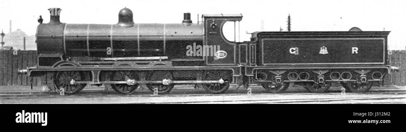 La locomotiva Caledonian Railway 600 classe 0-8-0, presente nel "Boys" Book of Locomotives" del 1907, è un esempio di ingegneria britannica delle locomotive a vapore dei primi anni del XX secolo. Foto Stock