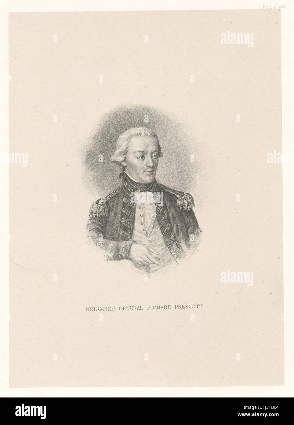 Il Brigadiere Generale Richard Prescott (NYPL b12349146-424058) Foto Stock