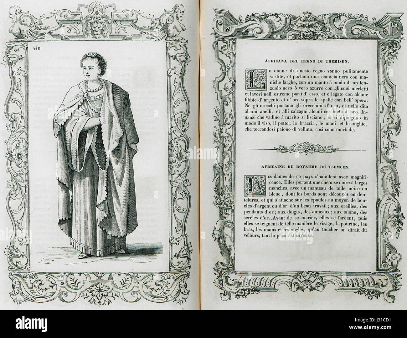 Africana del regno di Tremisen - Vecellio Cesare - 1860 Foto Stock