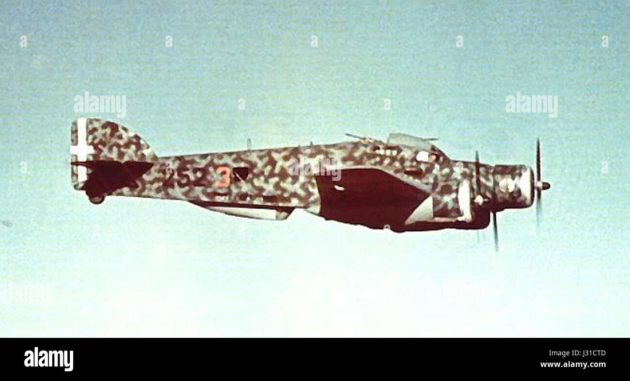 Il Savoia-Marchetti SM 79 Sparviero, un aereo italiano utilizzato durante la seconda guerra mondiale, è mostrato in volo sopra l'Africa, evidenziando il suo ruolo nelle operazioni militari durante il conflitto. Foto Stock