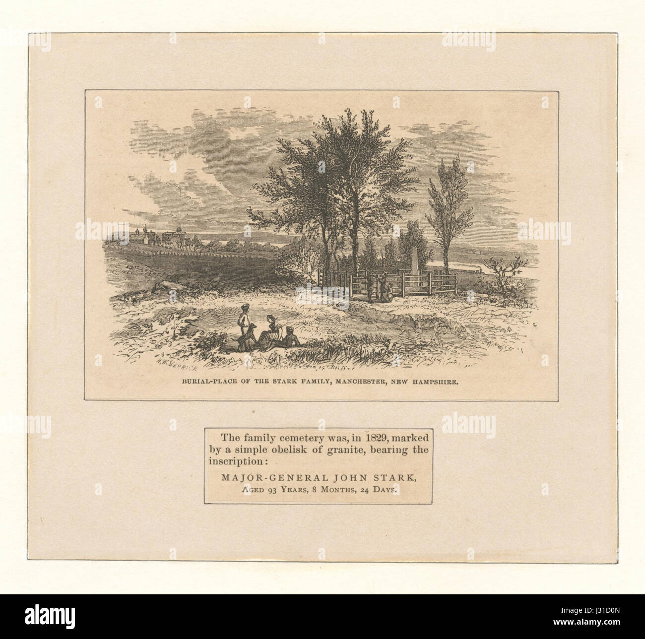La sepoltura di famiglia Stark, Manchester, New Hampshire (NYPL b12610192-421502) Foto Stock