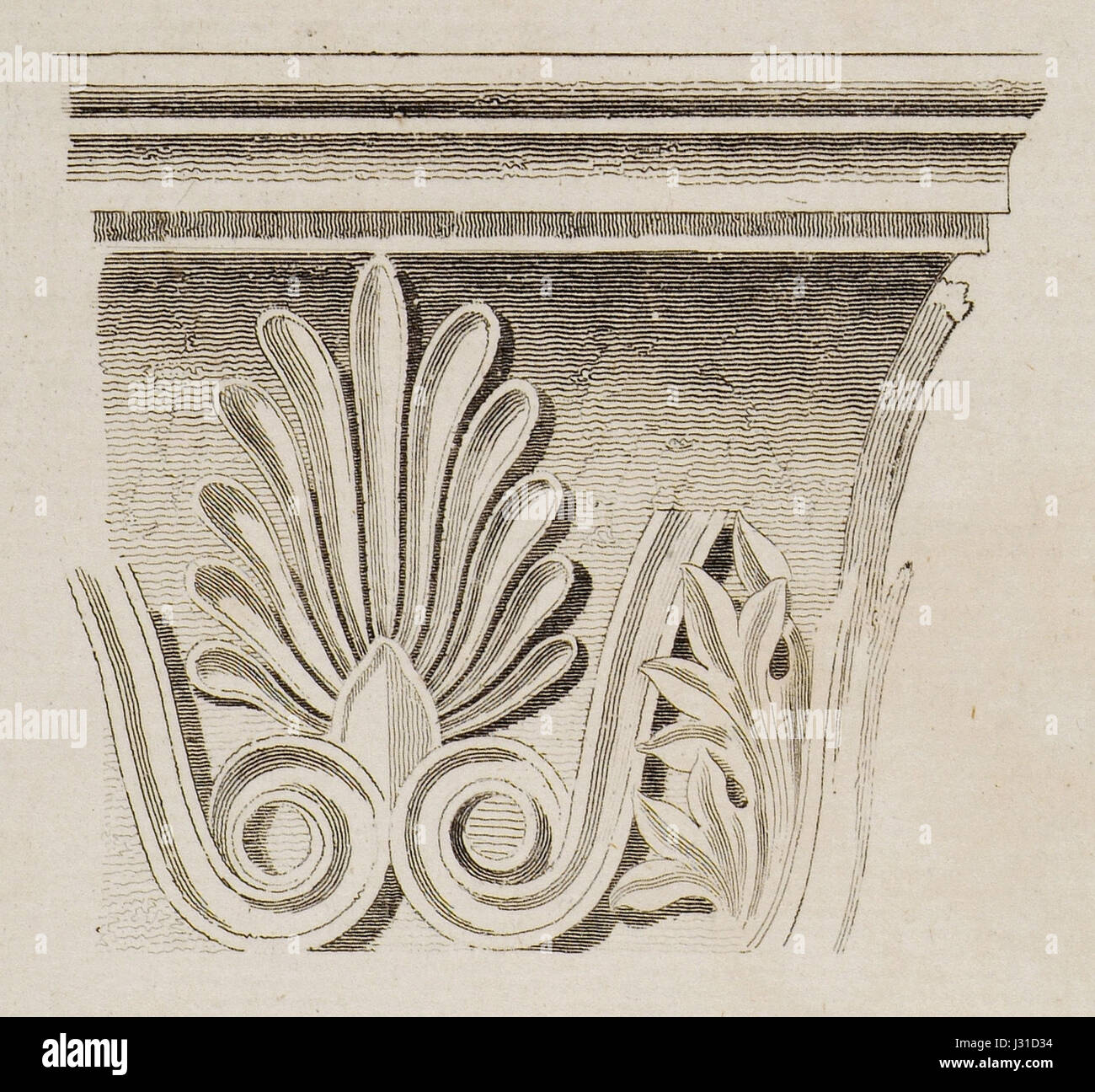 La funzione architettonica di antica colonna - Stuart James & Revett Nicholas - 1794 Foto Stock