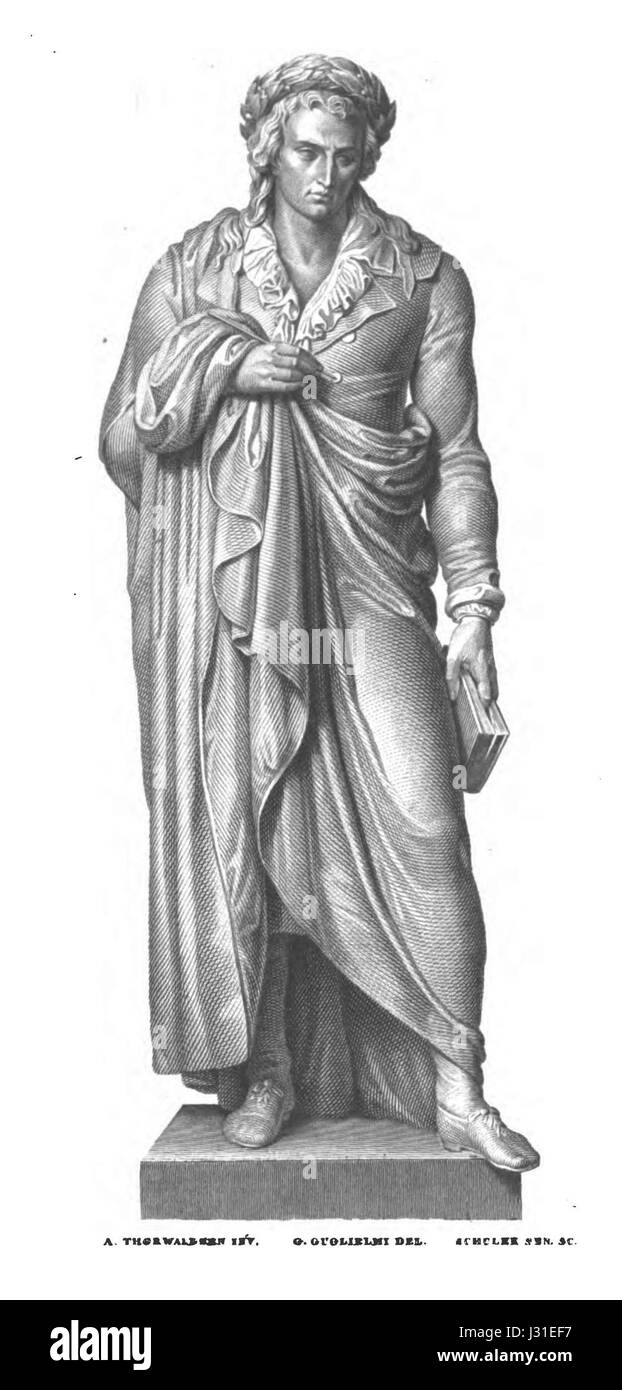 Bertel Thorvaldsen era uno scultore danese noto per le sue opere neoclassiche, tra cui sculture di figure greche e romane. Il suo stile artistico si concentrava su forme umane idealizzate e temi classici. Foto Stock
