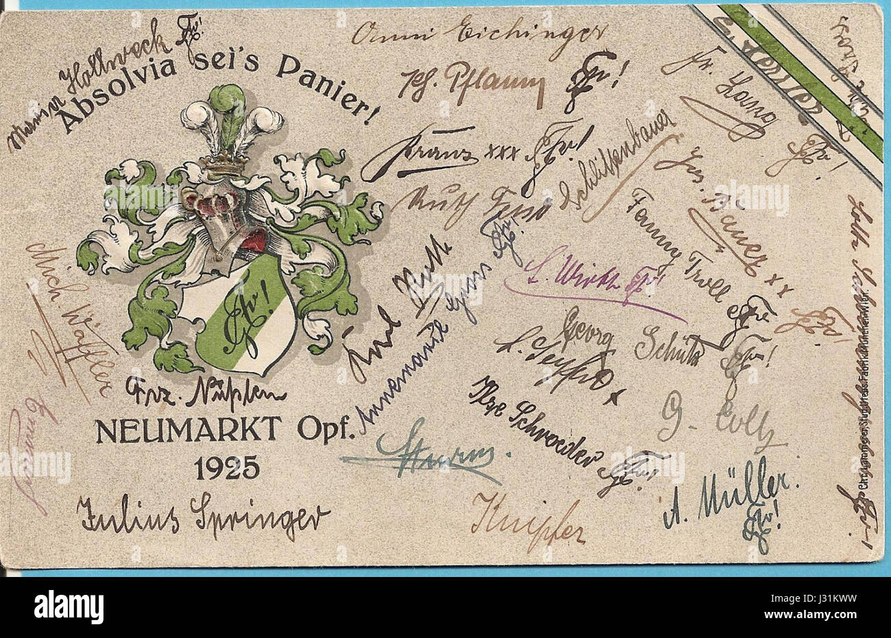 Questo titolo si riferisce a una località di Neumarkt, possibilmente in un contesto storico o geografico, con Absolvia e Panier come punti di riferimento specifici, forse legati a una mappa della città o a un insediamento locale. Foto Stock