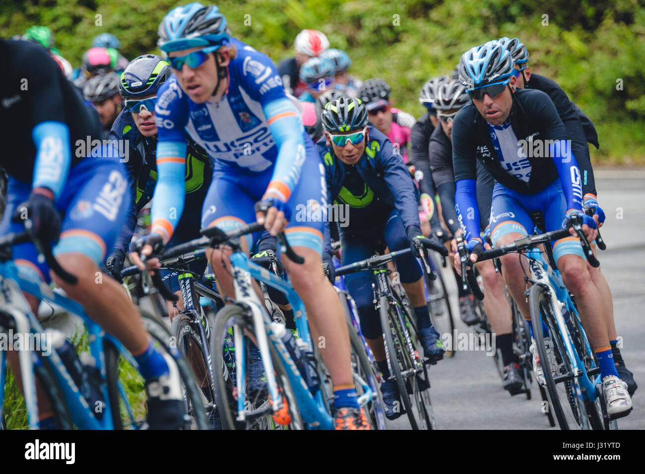 30/4/2017, Asturias, España. Vuelta Asturias, stadio 2. Foto: Cronos/Alvaro Campo Foto Stock