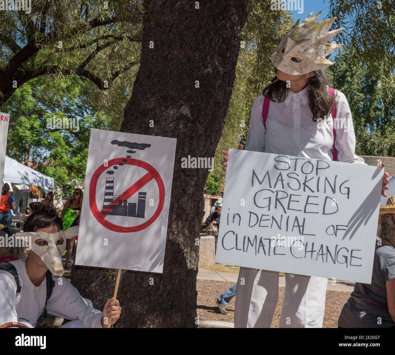 Persone il clima a marzo in America, Tucson, Arizona, Stati Uniti. Foto Stock