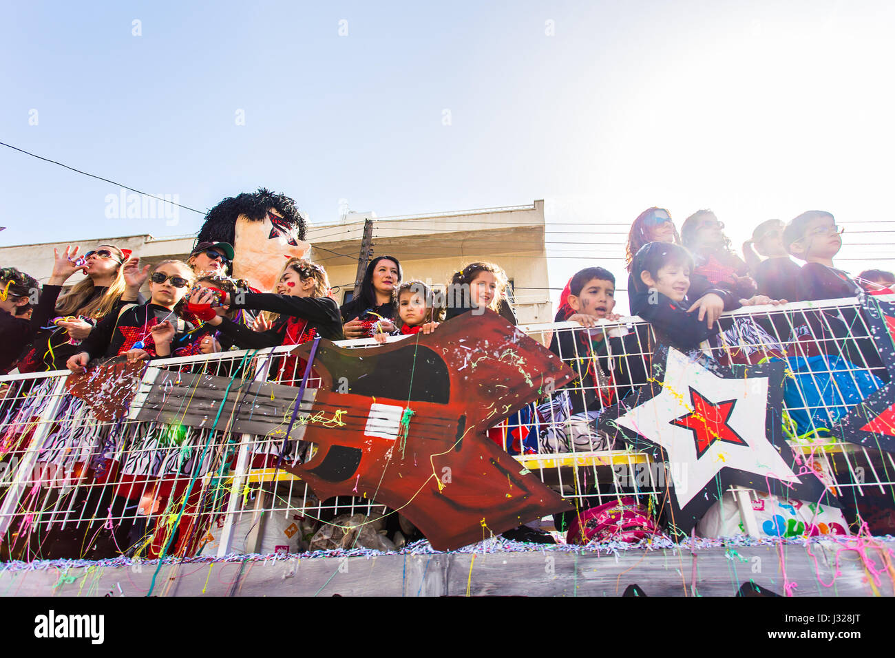 LIMASSOL, Cipro - 26 febbraio: Bambini Carnevale prende parte in bambini sfilata di carnevale, febbraio 26, 2017 in Limassol, Cipro Foto Stock