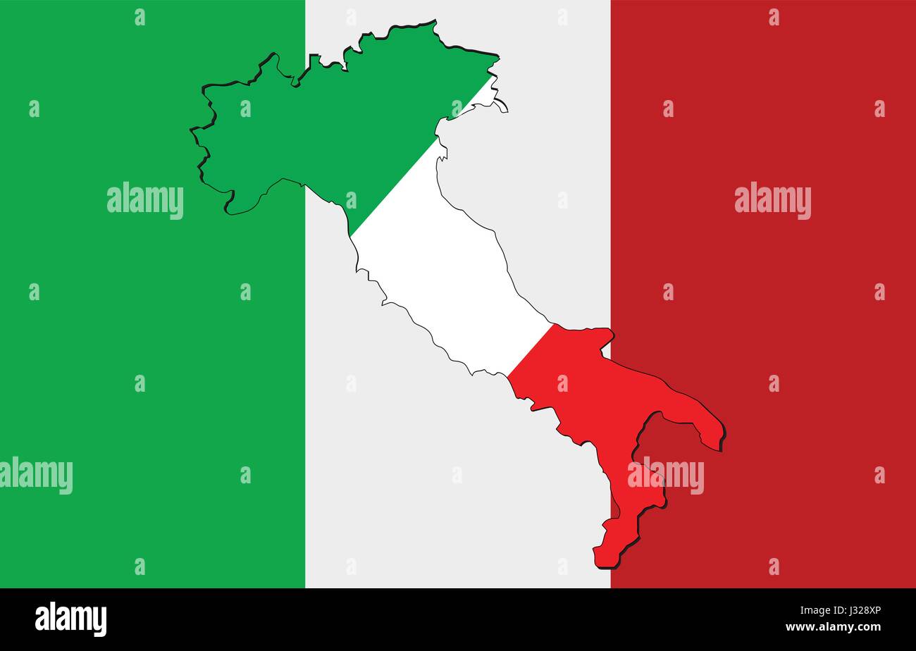 Bandiera dell'Italia. Colori ufficiali e proporzione correttamente. Bandiera nazionale dell'Italia. Bandiera nazionale dell'Italia illustrazione vettoriale. Bandiera nazionale dell'Italia vecto Illustrazione Vettoriale