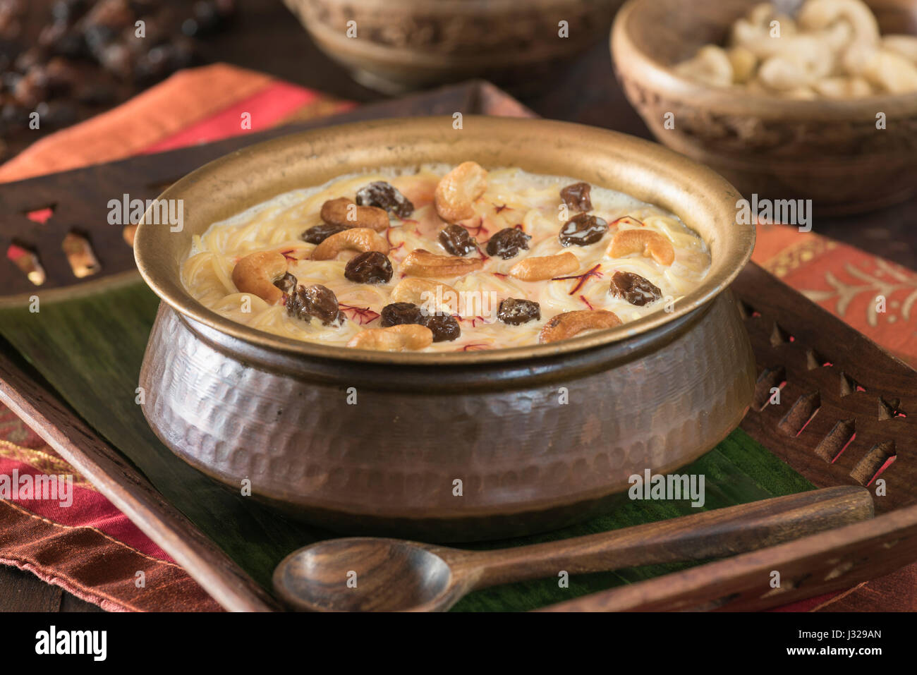Payasam. Sud indiana latte vermicelli dessert. India cibo Foto Stock