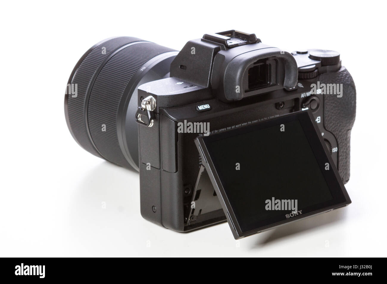 Sony Alpha a7 II Mirrorless Digital il corpo della fotocamera e l'obiettivo. Con full-frame 24MP sensore CMOS full frame Foto Stock