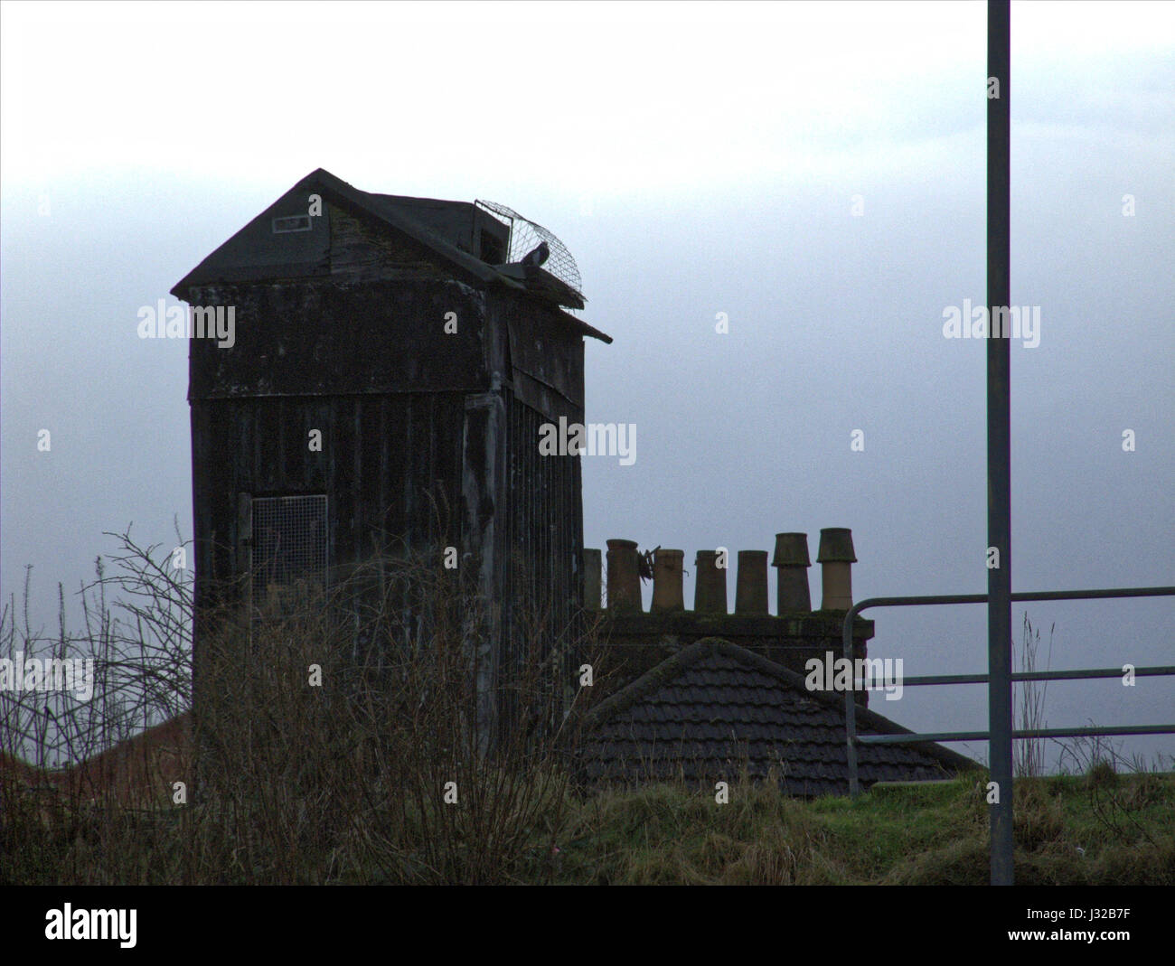 Glasgow piccionaia dovecot o ' doocat' harland road fire Foto Stock