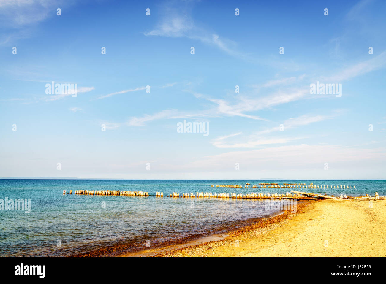 Spiaggia sul Lago Superiore nel punto di coregoni, Michigan, Penisola Superiore Foto Stock