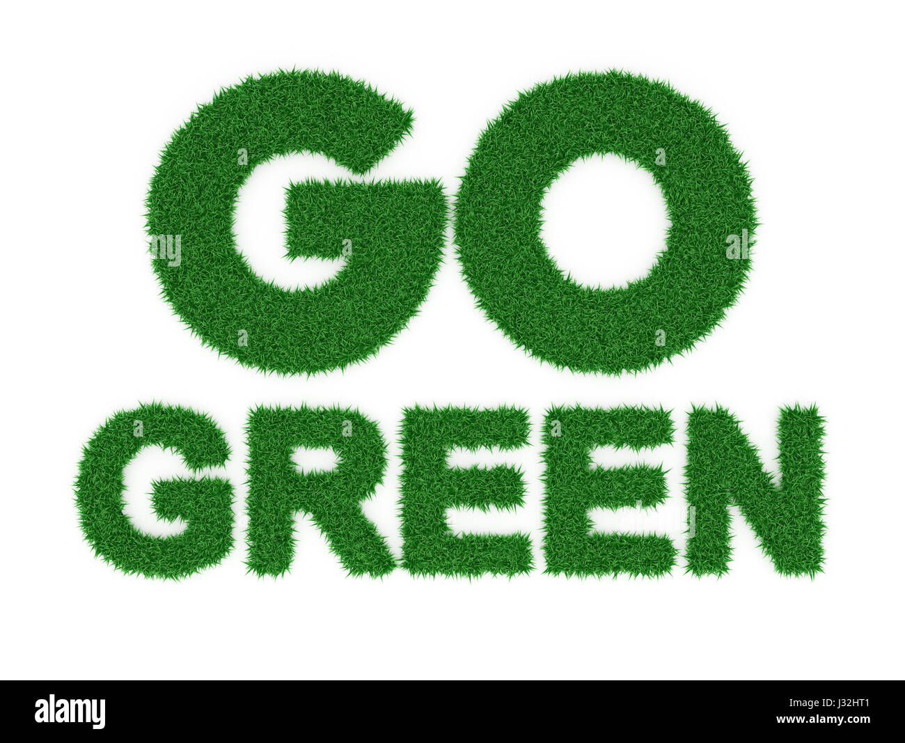 Go Green - 3D immagini rappresentate Foto Stock