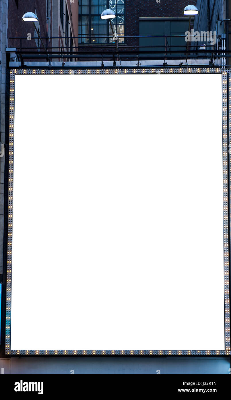 Un grande vuoto billboard urbano con spazio di copia Foto Stock