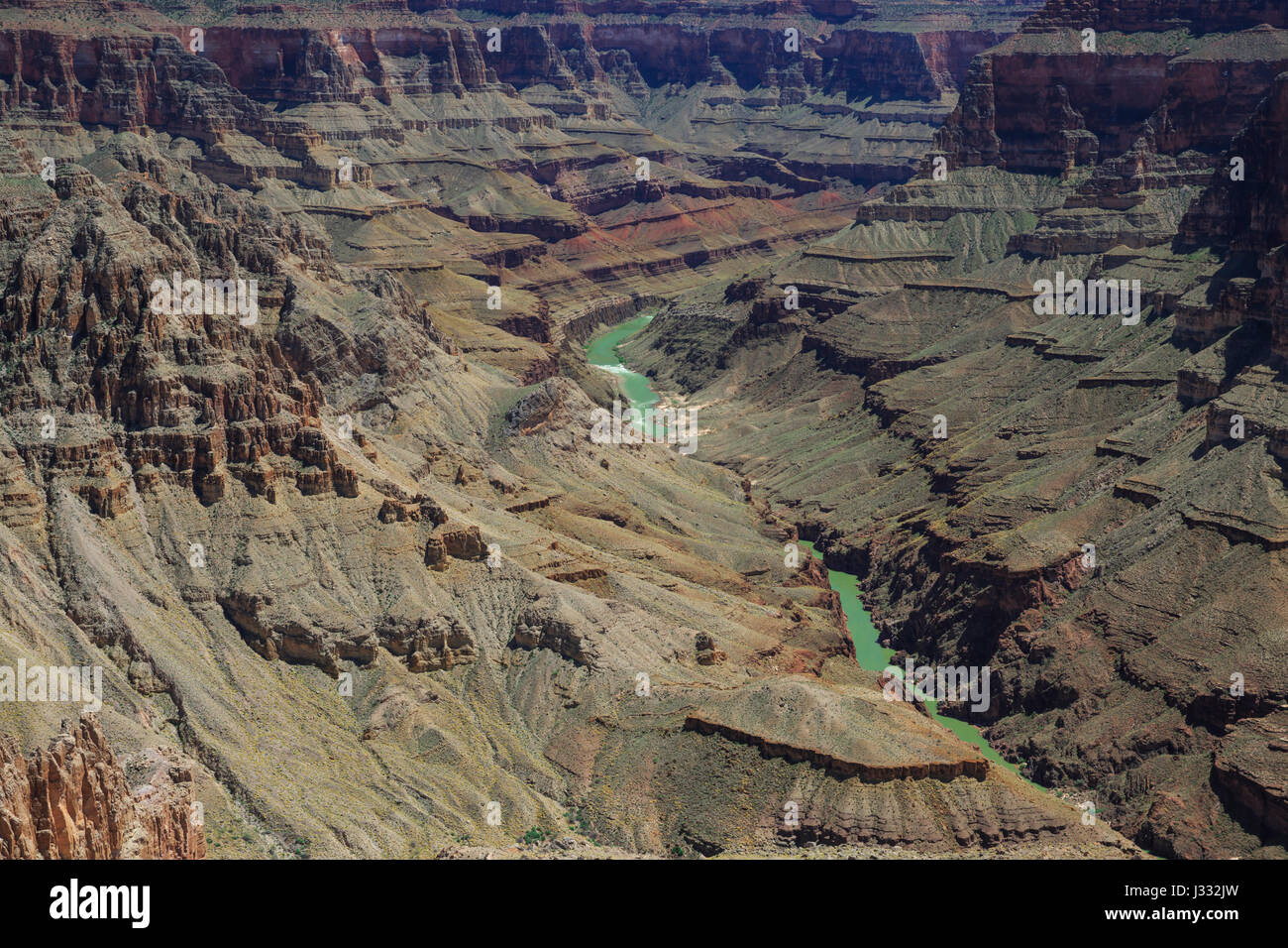 Il fiume Colorado in tapeats rapids area del parco nazionale del Grand Canyon, Arizona Foto Stock