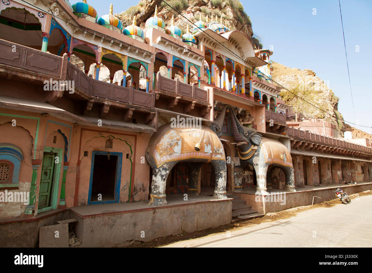 Il Kala Gaura Bhairav tempio è uno dei più famosi e tempie uniche al Sawai Madhopur città nel Rajasthan, India. Foto Stock
