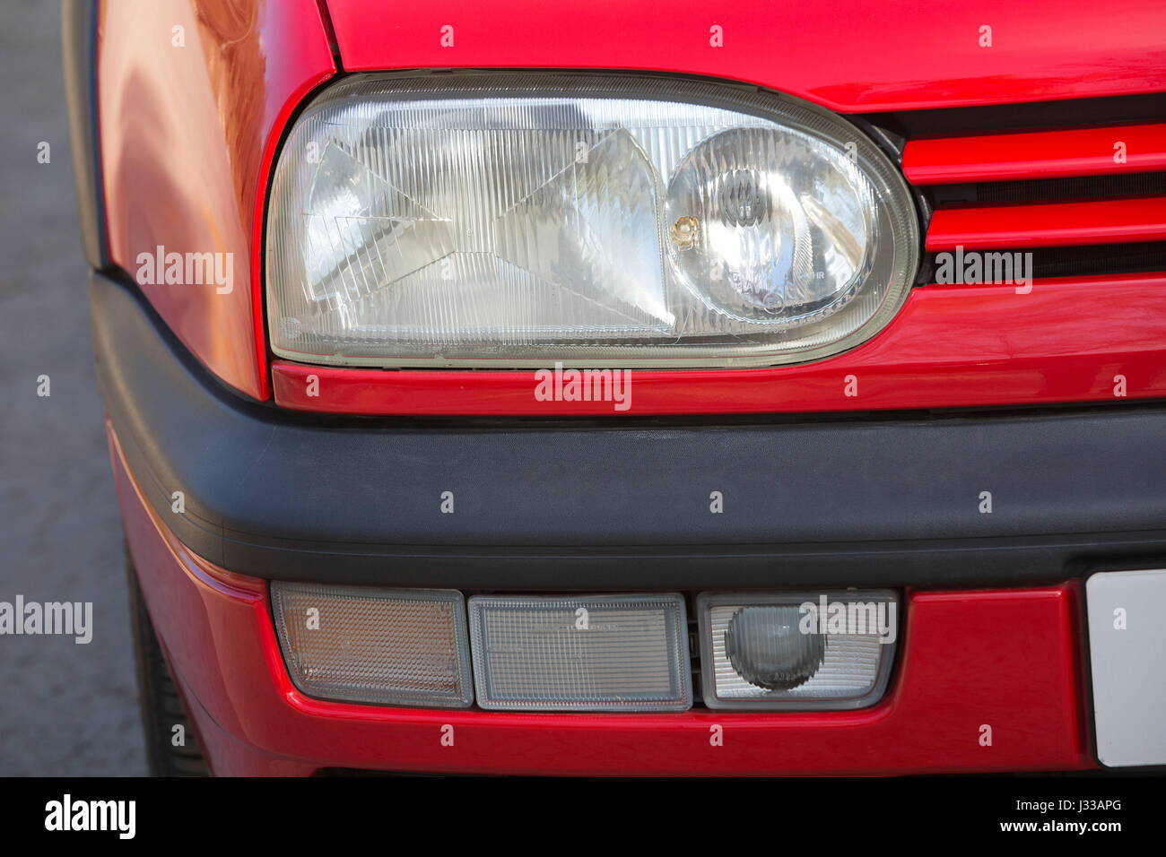 Volkswagen Golf GTI Mk3 costruito negli anni novanta essendo azionati a Longcross circuito di test, Chobham Race Track, Surrey, England, Regno Unito Foto Stock