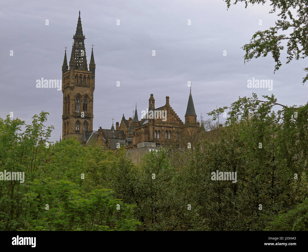 Università di Glasgow Glasgow Kelvingrove Park Foto Stock