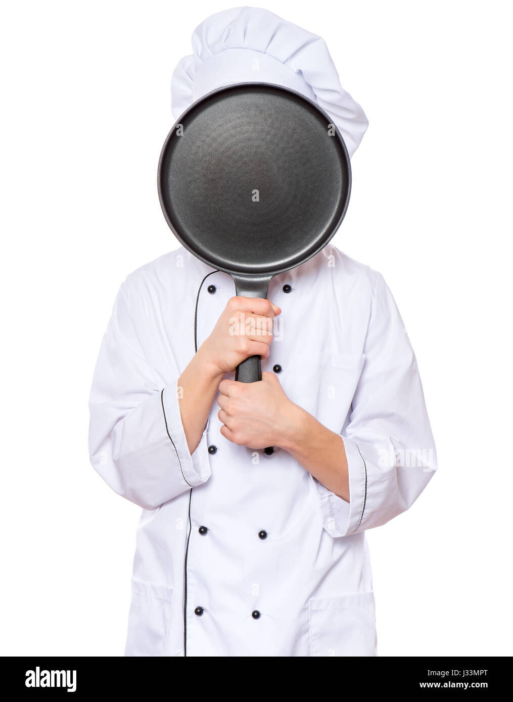 Teen boy indossano uniformi dello chef Foto Stock