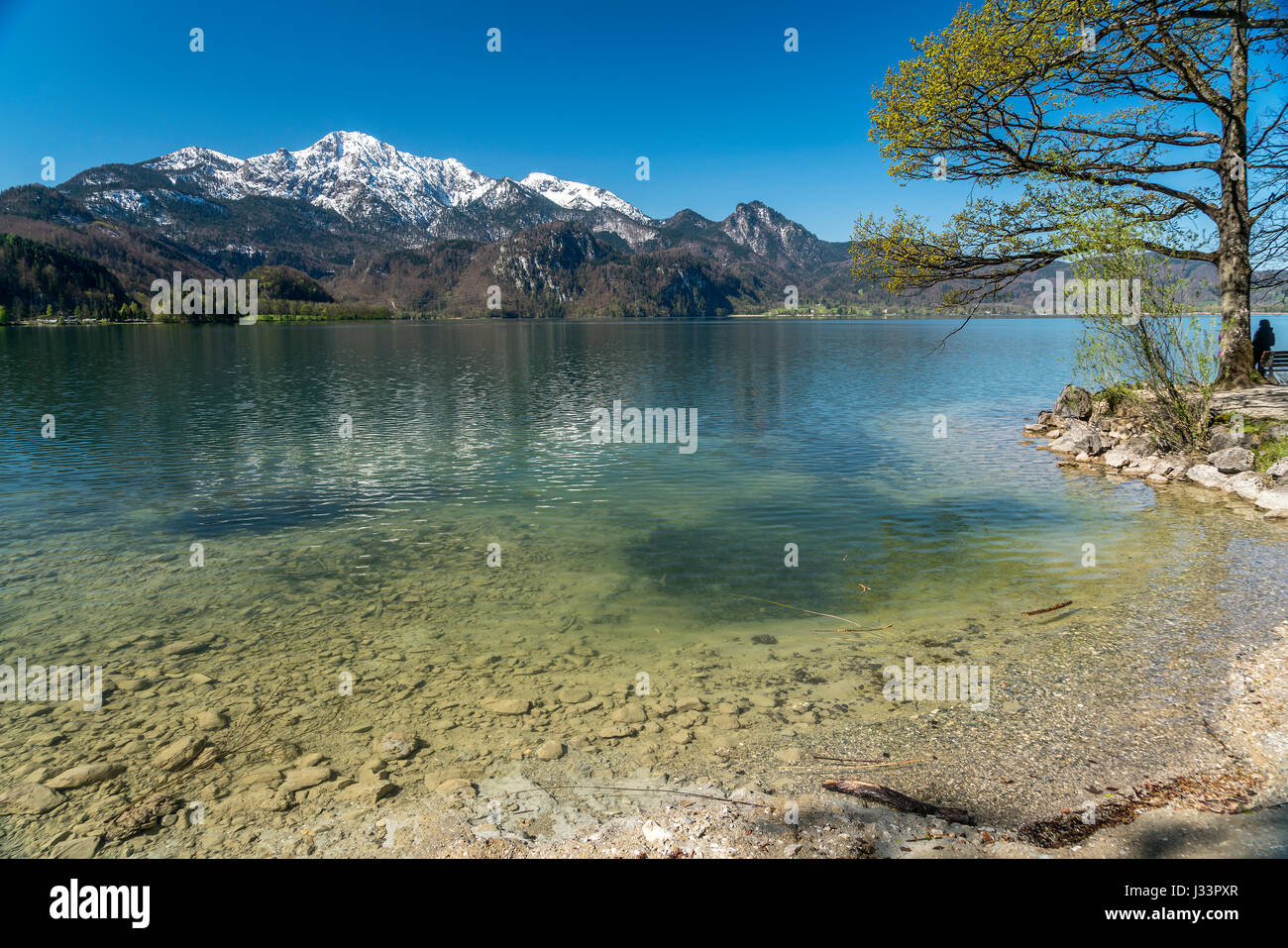 Kochelsee, Kochel am See, Bayern, Deutschland | Lago Kochel, Kochel am See, Baviera, Germania Foto Stock