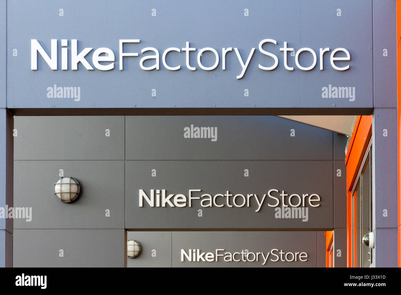 Nike Factory Store in Sufer's Paradise, Gold Coast, Queensland, Australia Foto Stock